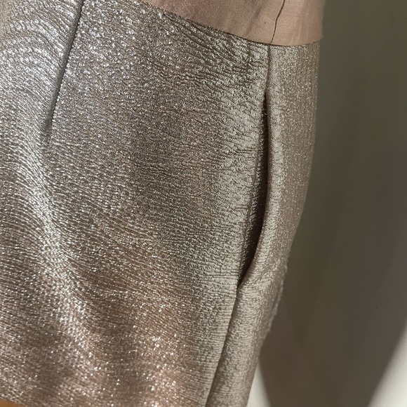 Size small tory burch kathleen metallic silver mini skirt - Picture 5 of 6